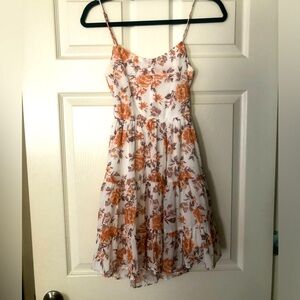Petal & Pup Orange and White Floral Mini Dress